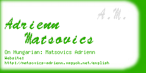 adrienn matsovics business card